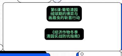 第6节：【葡萄清园】绒球期的博弈与画眉虫的&ldquo;斩首行动&rdquo;，课程：《经济作物冬季清园&middot;实战防坑指南》#识农AI