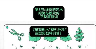 第03节：线条的艺术&mdash;&mdash;绿篱与模纹的平整度特训，课程：《景观树木&ldquo;整形外科&rdquo;造型实战特训营》#识农AI